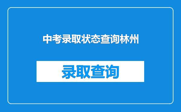 中考录取状态查询林州