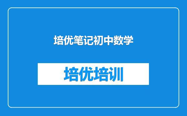 培优笔记初中数学