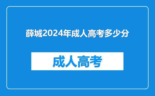 薛城2024年成人高考多少分