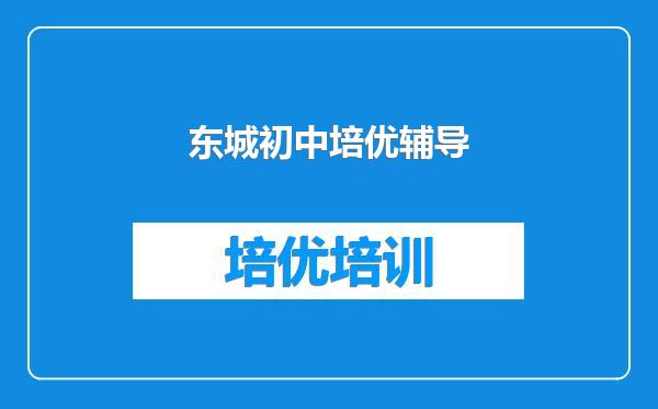 东城初中培优辅导