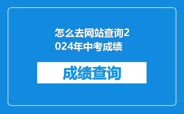 怎么去网站查询2024年中考成绩