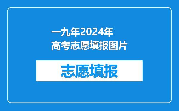 一九年2024年高考志愿填报图片