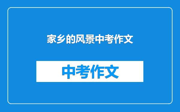 家乡的风景中考作文