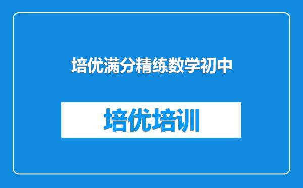 培优满分精练数学初中