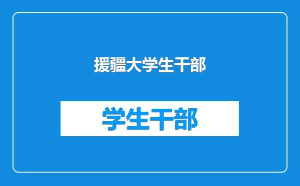 援疆大学生干部