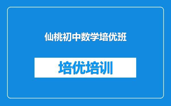 仙桃初中数学培优班
