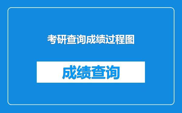 考研查询成绩过程图