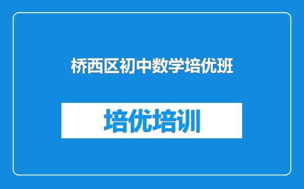 桥西区初中数学培优班
