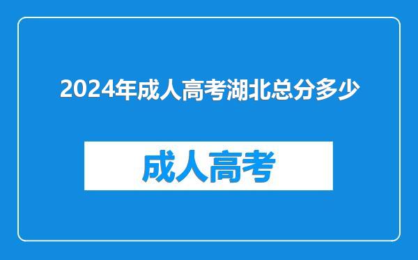 2024年成人高考湖北总分多少