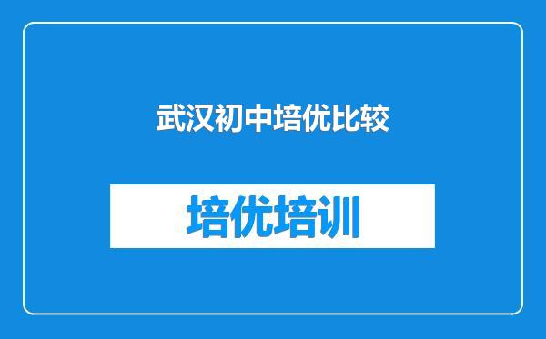 武汉初中培优比较