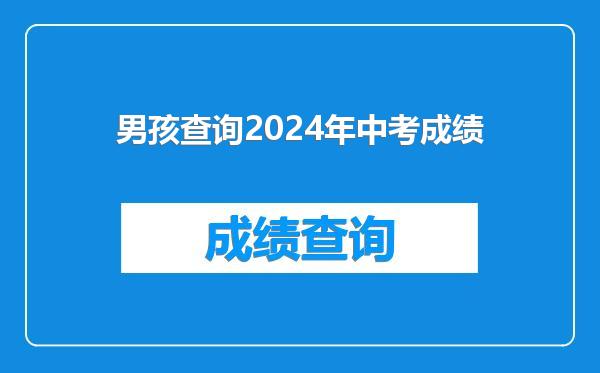 男孩查询2024年中考成绩