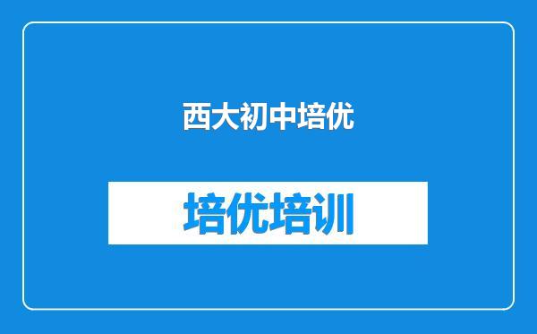西大初中培优