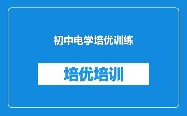 初中电学培优训练