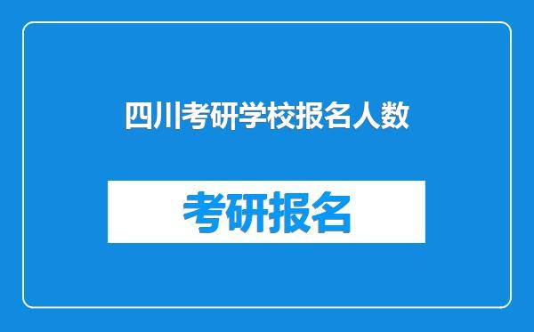 四川考研学校报名人数