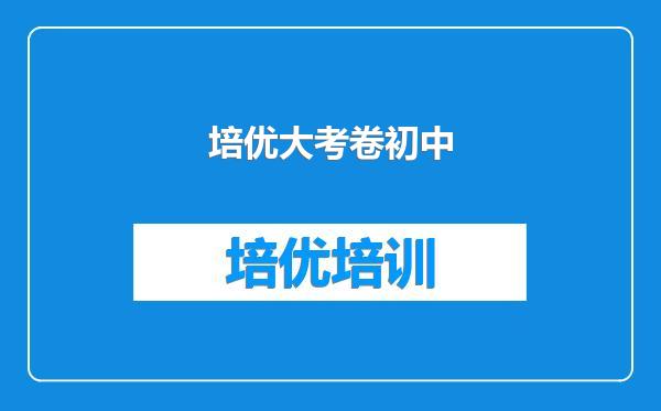 培优大考卷初中