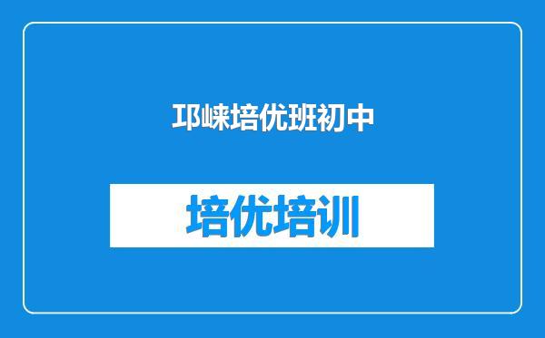 邛崃培优班初中
