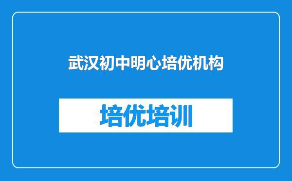 武汉初中明心培优机构