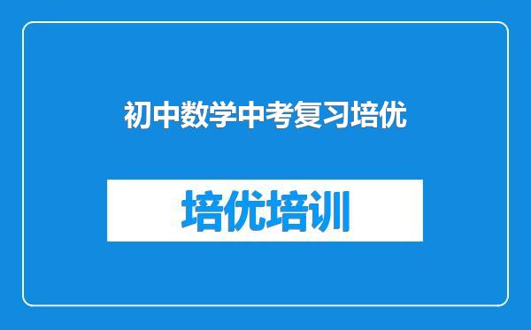 初中数学中考复习培优