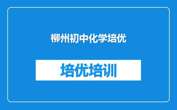 柳州初中化学培优