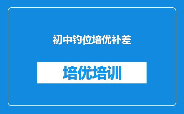 初中钓位培优补差