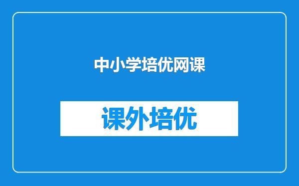 中小学培优网课