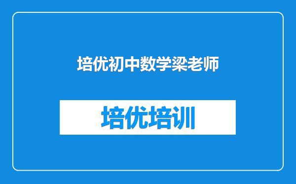 培优初中数学梁老师