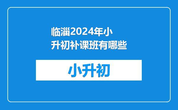 临淄2024年小升初补课班有哪些