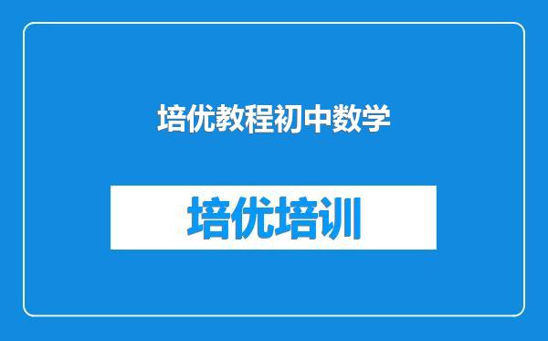 培优教程初中数学