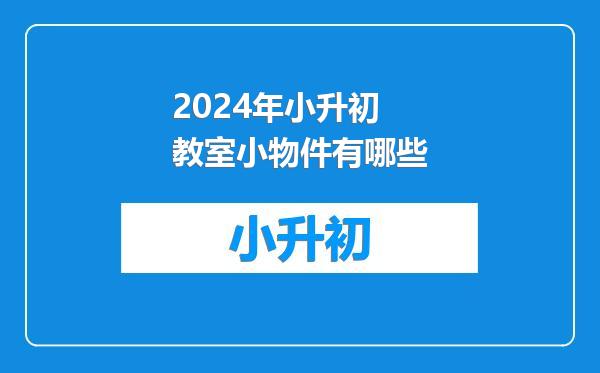 2024年小升初教室小物件有哪些