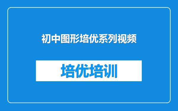 初中图形培优系列视频