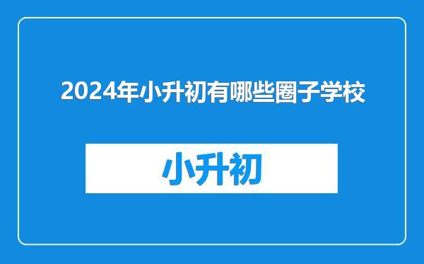 2024年小升初有哪些圈子学校