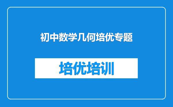 初中数学几何培优专题