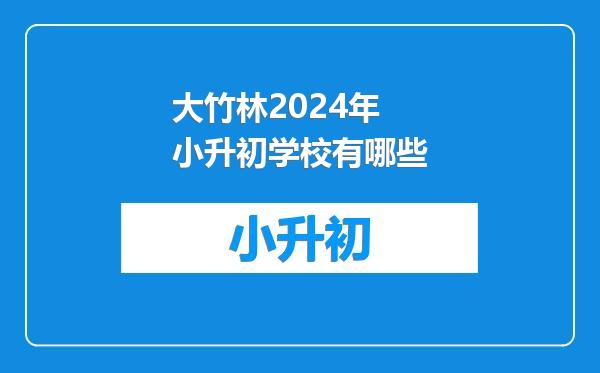 大竹林2024年小升初学校有哪些