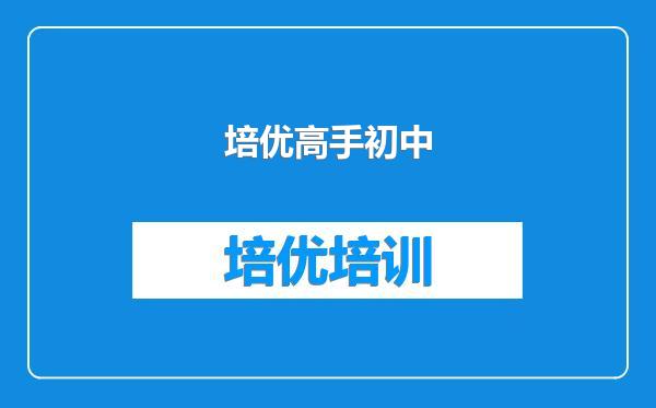 培优高手初中