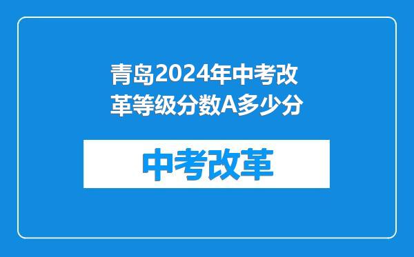 青岛2024年中考改革等级分数A多少分