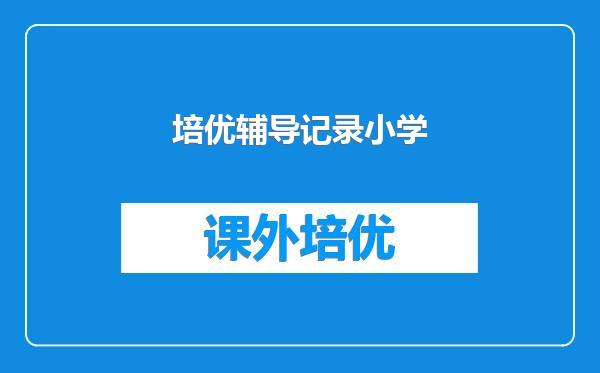 培优辅导记录小学