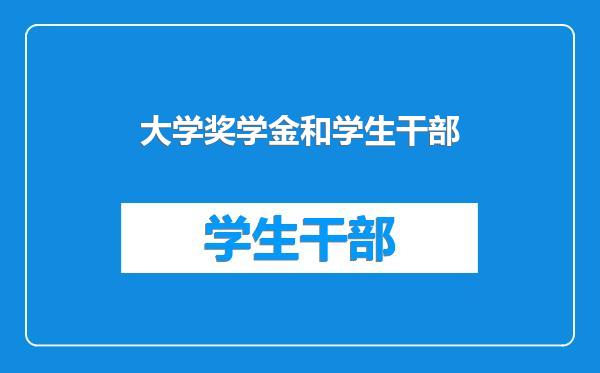 大学奖学金和学生干部