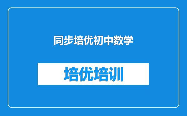 同步培优初中数学