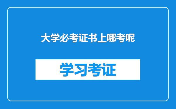 大学必考证书上哪考呢