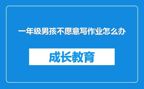 一年级男孩不愿意写作业怎么办