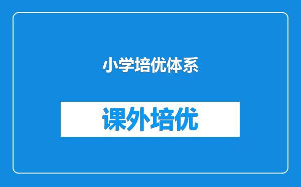 小学培优体系