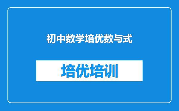 初中数学培优数与式