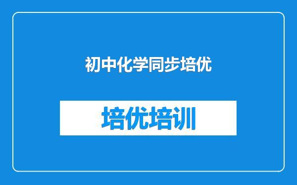 初中化学同步培优