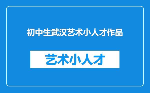 初中生武汉艺术小人才作品