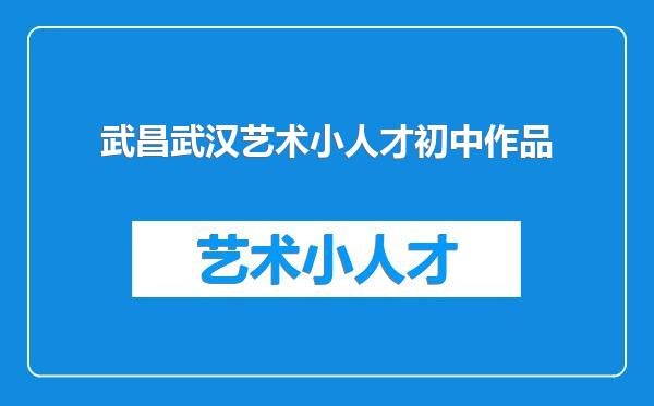 武昌武汉艺术小人才初中作品