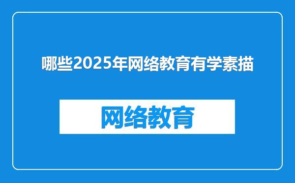 哪些2025年网络教育有学素描