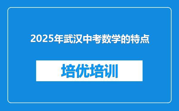 2025年武汉中考数学的特点
