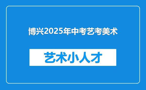 博兴2025年中考艺考美术