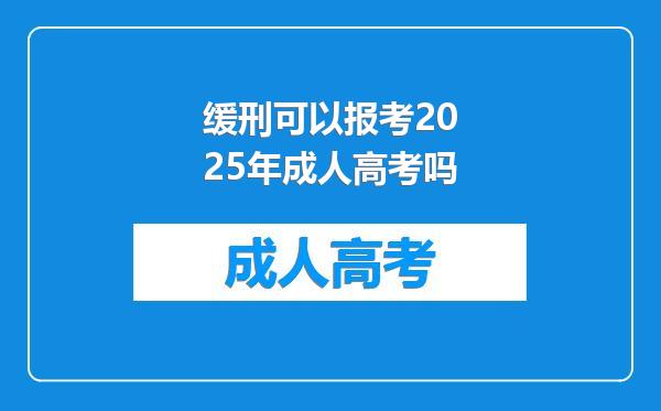 缓刑可以报考2025年成人高考吗
