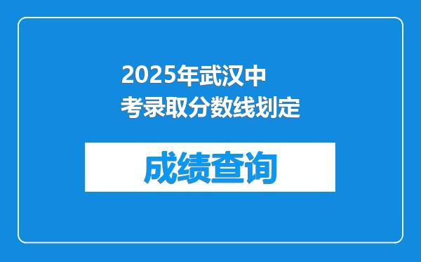 2025年武汉中考录取分数线划定